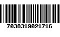 Código de Barras 7038319021716