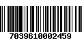 Código de Barras 7039610002459