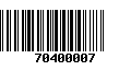 Código de Barras 70400007