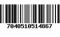 Código de Barras 7040510514867