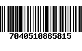 Código de Barras 7040510865815