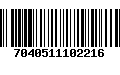 Código de Barras 7040511102216