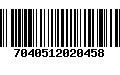 Código de Barras 7040512020458