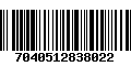 Código de Barras 7040512838022