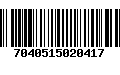 Código de Barras 7040515020417