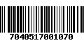 Código de Barras 7040517001070