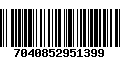 Código de Barras 7040852951399