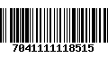 Código de Barras 7041111118515