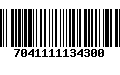 Código de Barras 7041111134300