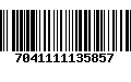 Código de Barras 7041111135857