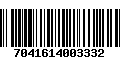 Código de Barras 7041614003332