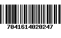 Código de Barras 7041614020247