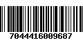 Código de Barras 7044416009687