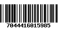 Código de Barras 7044416015985