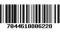 Código de Barras 7044610806228