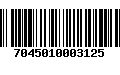 Código de Barras 7045010003125