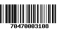 Código de Barras 70470003108