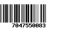 Código de Barras 7047550083