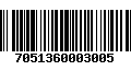 Código de Barras 7051360003005