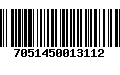 Código de Barras 7051450013112