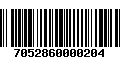 Código de Barras 7052860000204