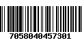 Código de Barras 7058040457301