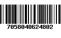 Código de Barras 7058040624802