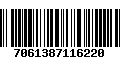 Código de Barras 7061387116220