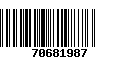 Código de Barras 70681987