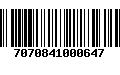 Código de Barras 7070841000647