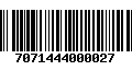 Código de Barras 7071444000027