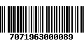 Código de Barras 7071963000089