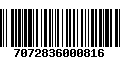 Código de Barras 7072836000816