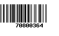 Código de Barras 70800364