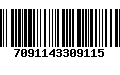 Código de Barras 7091143309115