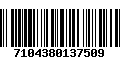 Código de Barras 7104380137509