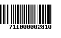 Código de Barras 711000002810