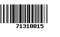 Código de Barras 71310015