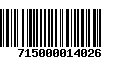 Código de Barras 715000014026