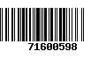 Código de Barras 71600598