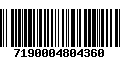 Código de Barras 7190004804360