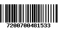 Código de Barras 7200700481533