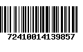 Código de Barras 72410014139857