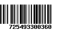 Código de Barras 725493300360