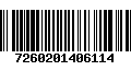 Código de Barras 7260201406114