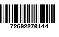 Código de Barras 72692270144