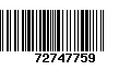 Código de Barras 72747759