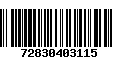 Código de Barras 72830403115