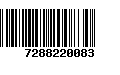 Código de Barras 7288220083