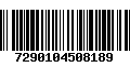 Código de Barras 7290104508189